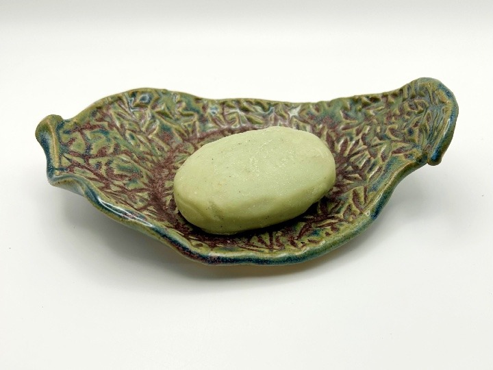 Vine Embossed Trinket Tray in SagePlant - Image 3