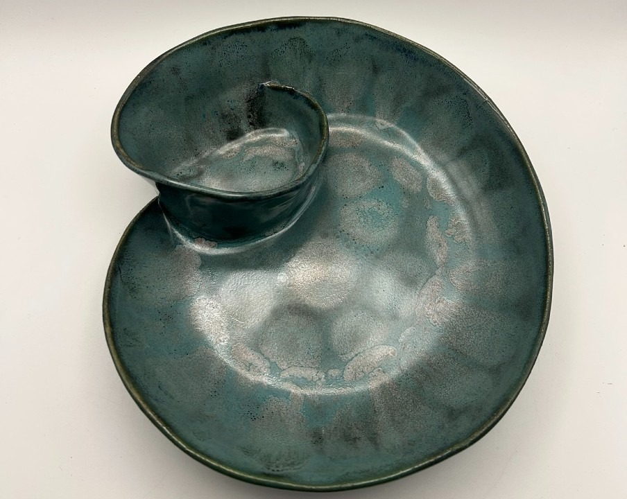 Medium Swirl Bowl w/ Turquoise “Frozen Pond" - Image 3