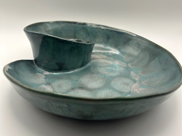 Medium Swirl Bowl w/ Turquoise “Frozen Pond"