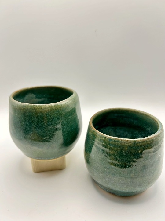 Stoneware Matcha Tea Set glazed in Sea Glass - Image 5