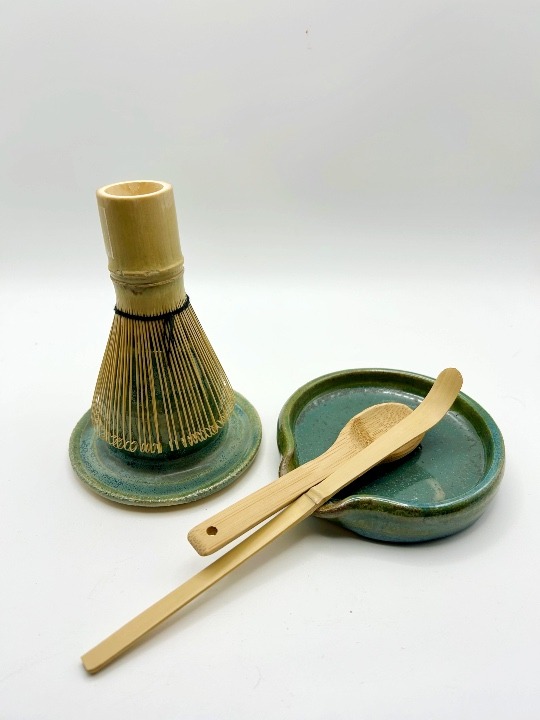 Stoneware Matcha Tea Set glazed in Sea Glass - Image 8