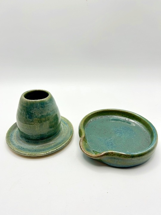 Stoneware Matcha Tea Set glazed in Sea Glass - Image 9