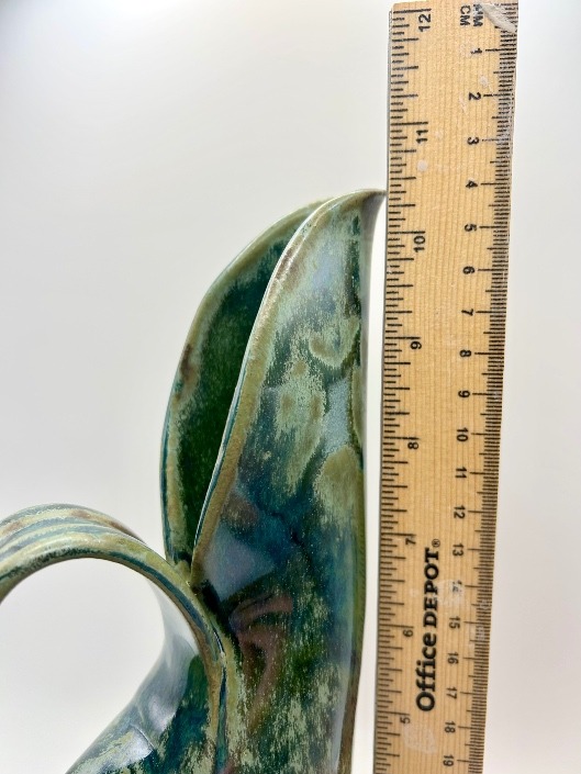 Swan Pitcher/Vase in Seawater over Slate - Image 6