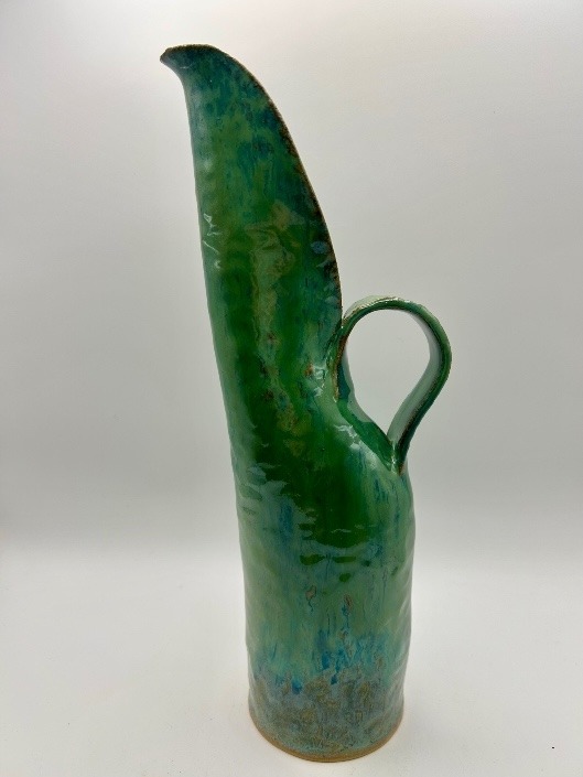 Swan Pitcher/Vase in Bright Turquoise