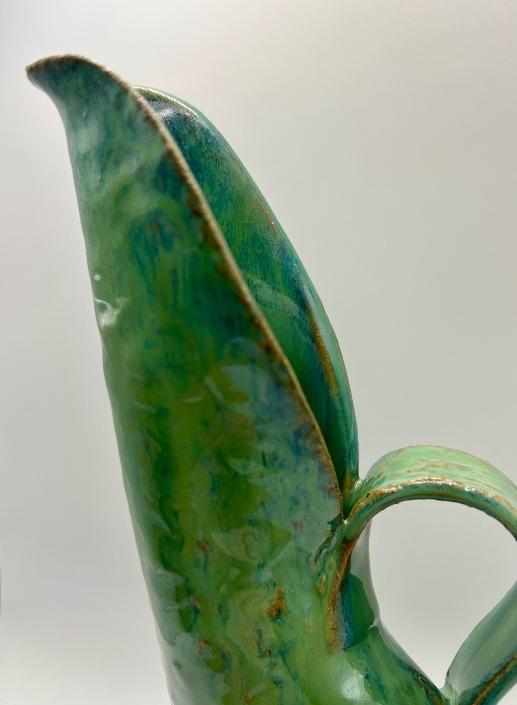Swan Pitcher/Vase in Bright Turquoise - Image 3