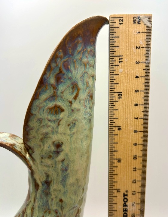 Embossed Swan Pitcher/Vase in Rustic Pearl - Image 4