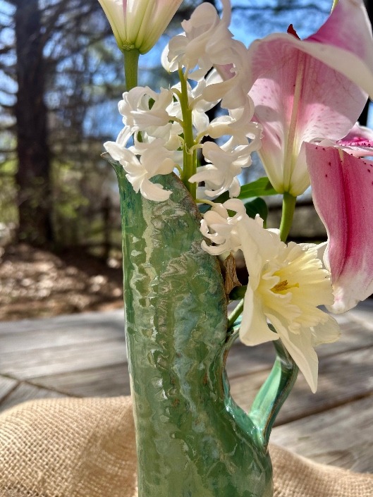 Swan Pitcher/Vase in Bright Turquoise - Image 4