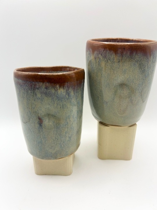 Stoneware Matcha Tea Set glazed in Rustic Pearl - Image 4