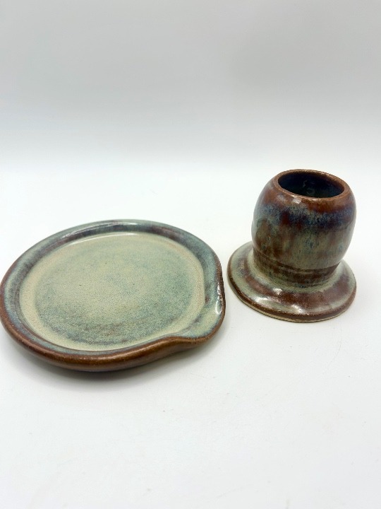 Stoneware Matcha Tea Set glazed in Rustic Pearl - Image 6