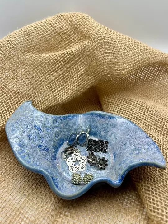 Cherry Blossom Trinket Tray in Periwinkle
