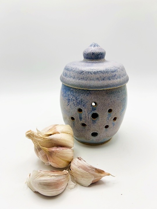 Garlic Jar in Cheerful Periwinkle