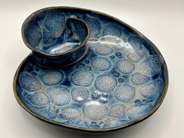 Medium Swirl Bowl w/ Blue “Frozen Pond"