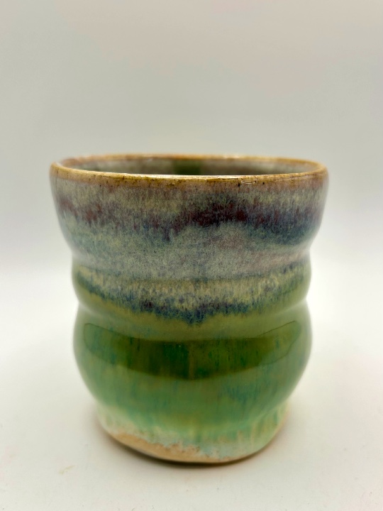 Ikebana Bowl Vase in Green Fields