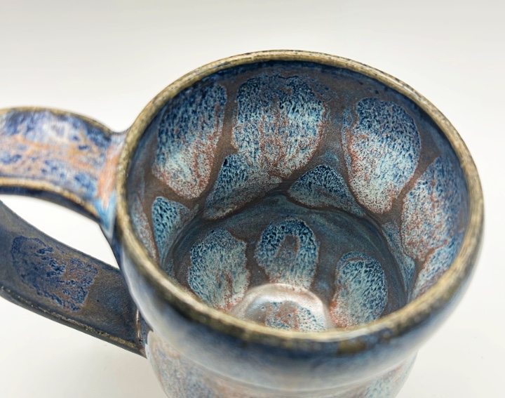 Curved Mug with Glacier Frozen Pond glaze - Image 2