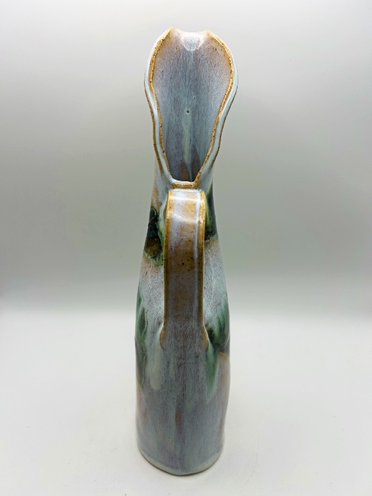 Ginkgo Swan Pitcher/Vase in Pearl White & Green - Image 3