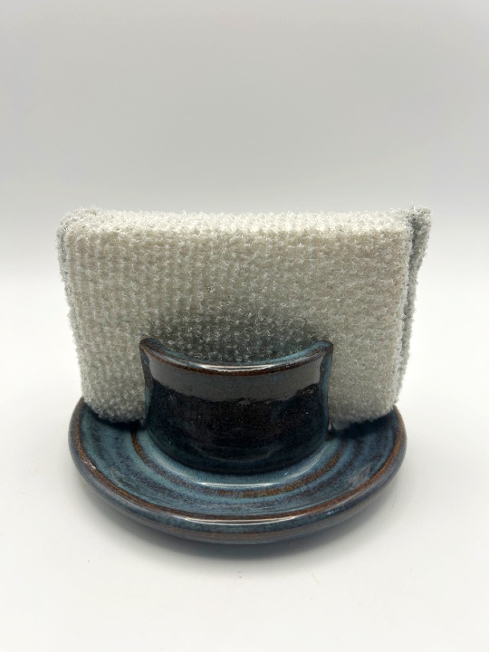 Sponge Holder glazed in Blue Rutile - Image 3