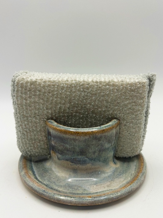 Sponge Holder glazed in Smoky Mountain Rain